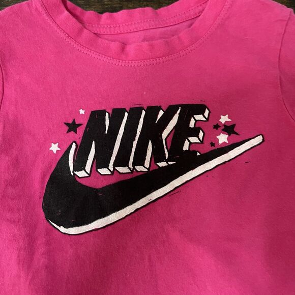 Nike Girls Youth Pink T-Shirt Size 6X Athletic Tee - Picture 2 of 4